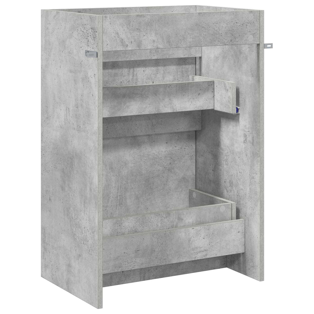 Badeværelse Under Vask Skab Betongrå 56 x 37,5 x 81 cm