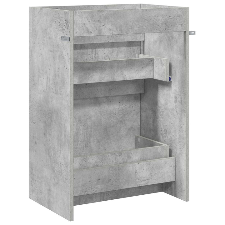 Badeværelse Under Vask Skab Betongrå 56 x 37,5 x 81 cm