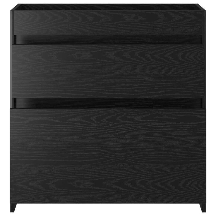 Badeværelse Under Vask Skab Sort eg 78,5 x 37,5 x 81 cm