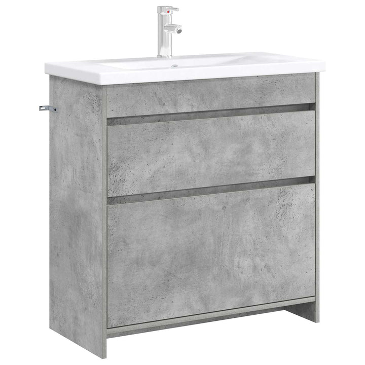 Badeværelse Under Vask Skab Betongrå 78,5 x 37,5 x 81 cm
