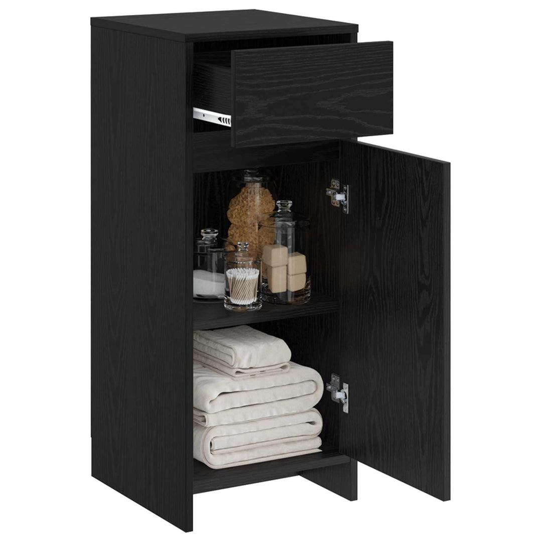 Badeværelsesskab Sort eg 35 x 36,5 x 85 cm Konstrueret træ