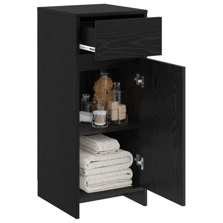 Badeværelsesskab Sort eg 35 x 36,5 x 85 cm Konstrueret træ