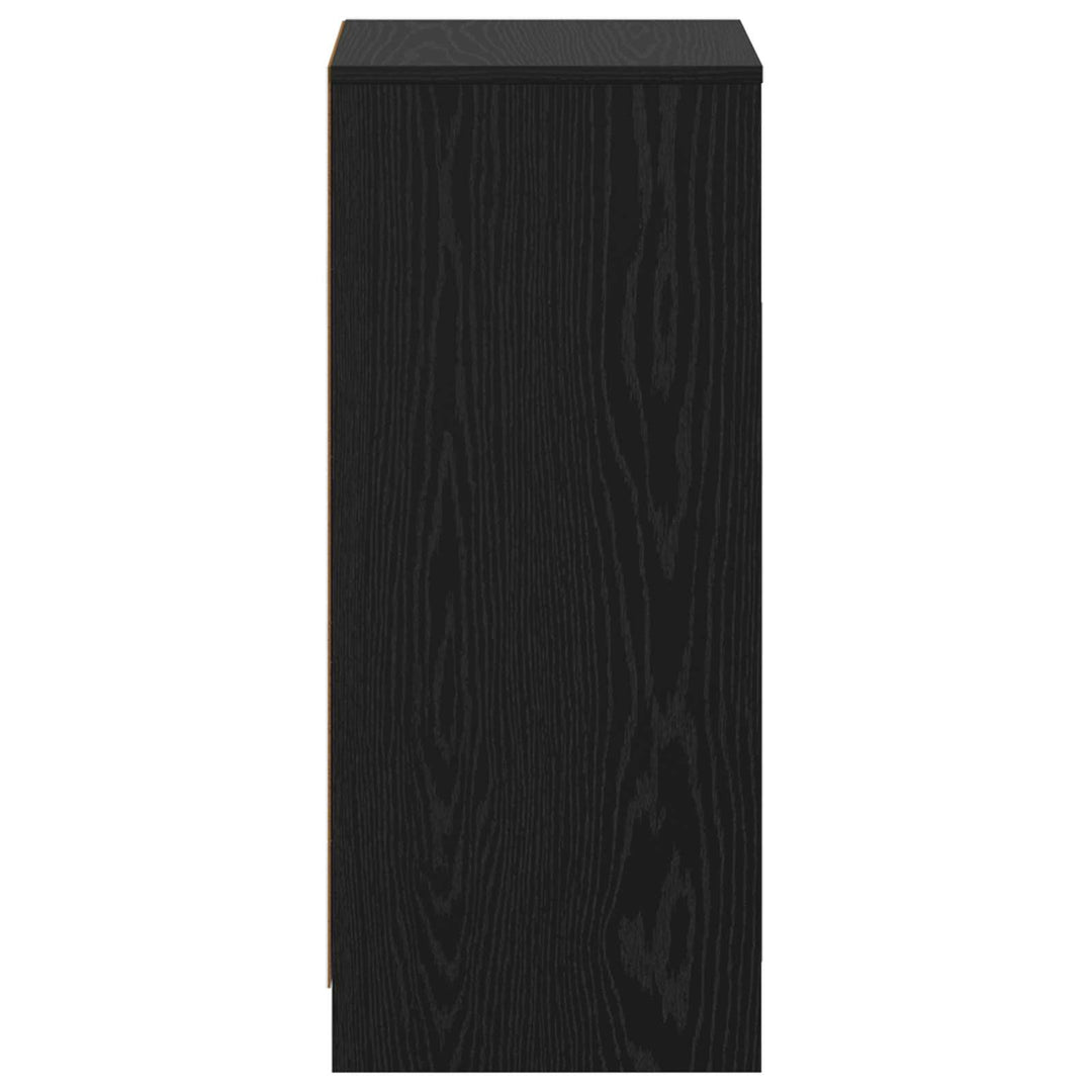 Badeværelsesskab Sort eg 35 x 36,5 x 85 cm Konstrueret træ