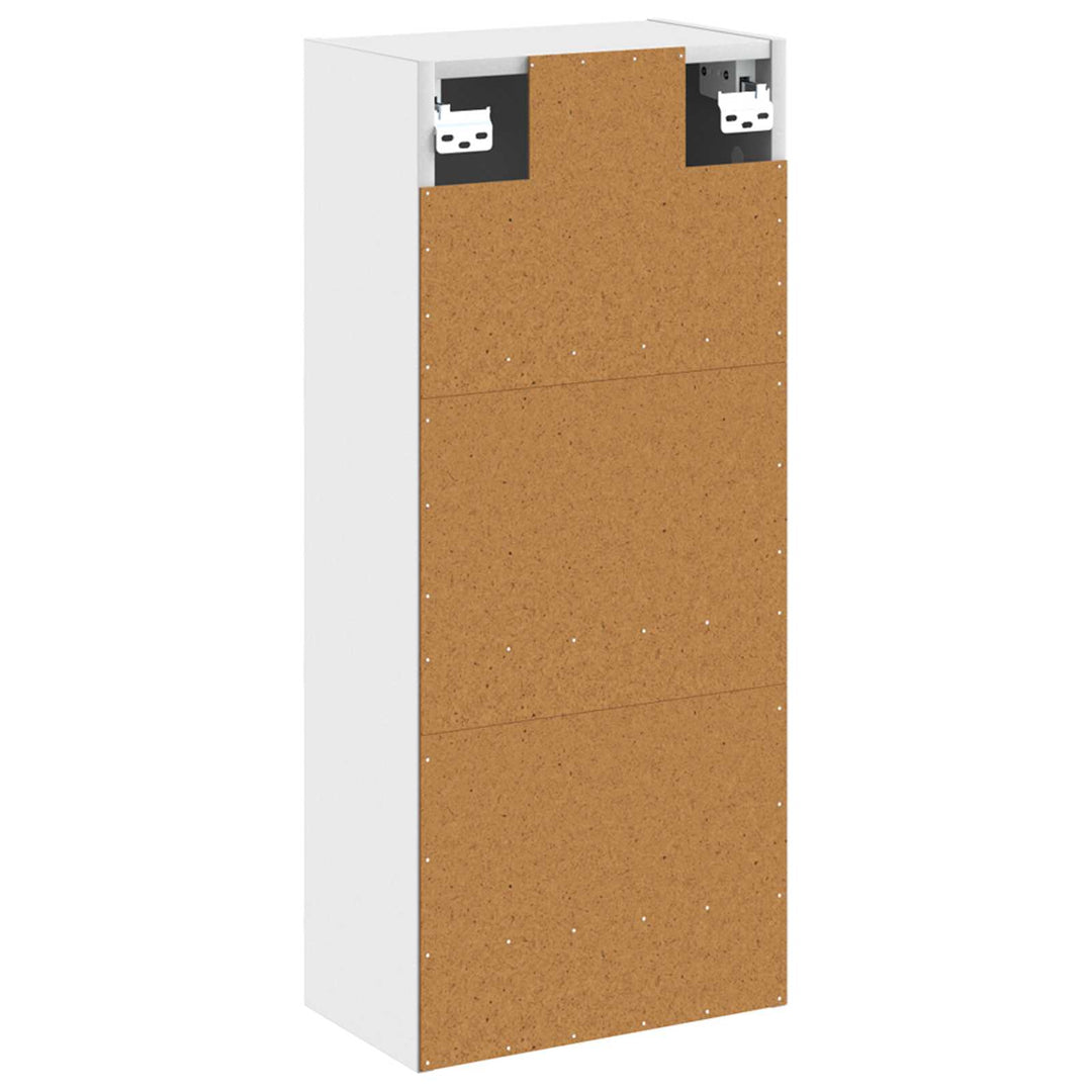 Vægmonteret håndvask skab Hvid 35 x 20 x 81 cm Konstrueret træ
