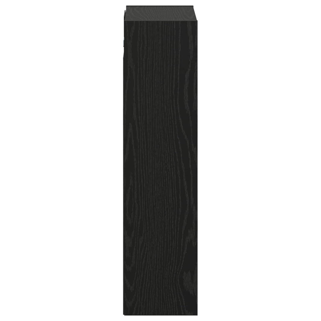 Vægmonteret håndvask skab Sort eg 35 x 20 x 81 cm