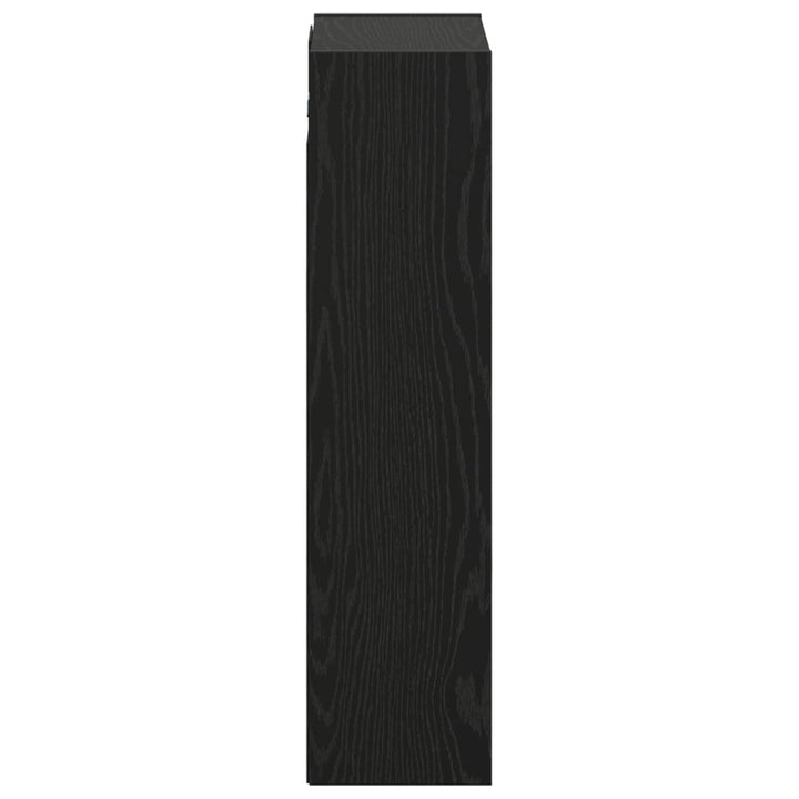 Vægmonteret håndvask skab Sort eg 35 x 20 x 81 cm