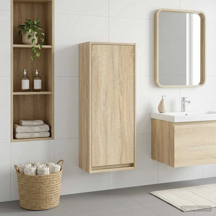 Vægmonteret håndvask skab Sonoma-eg 35 x 20 x 81 cm