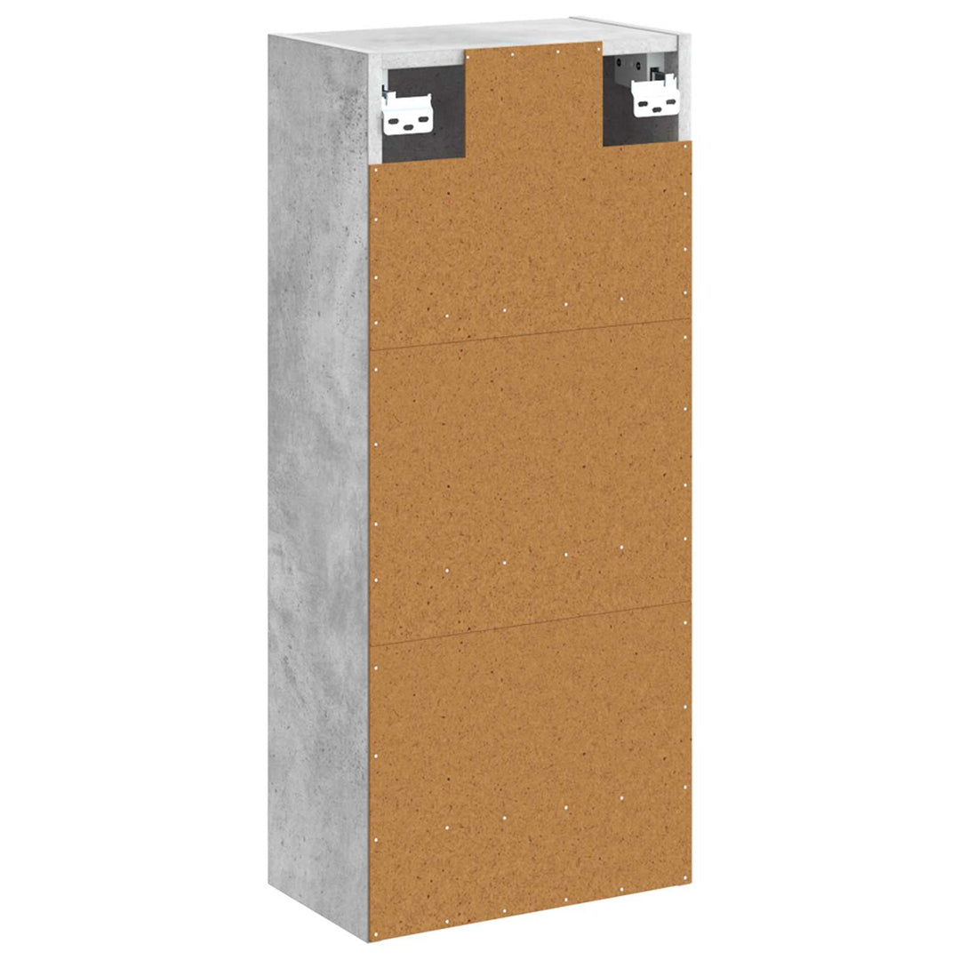 Vægmonteret håndvask skab Betongrå 35 x 20 x 81 cm