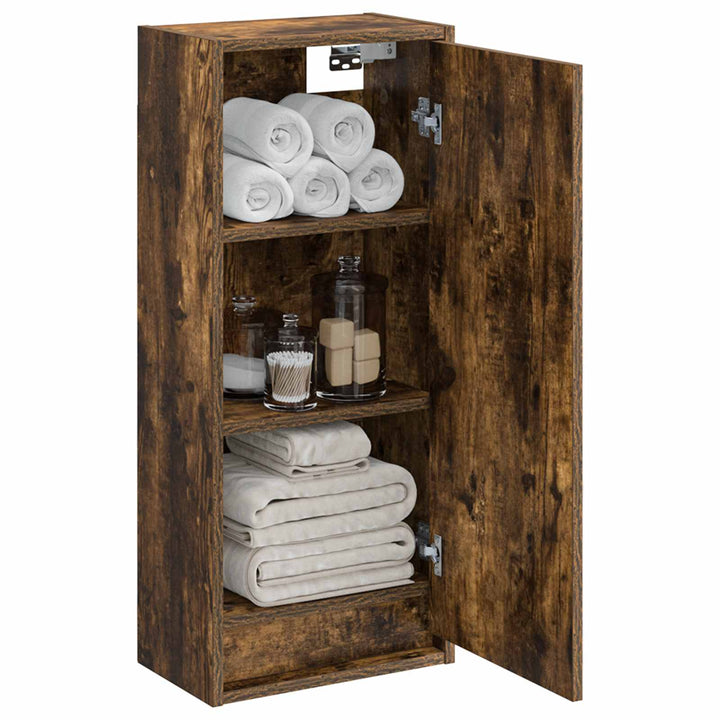 Vægmonteret håndvask skab Røget eg 35 x 20 x 81 cm