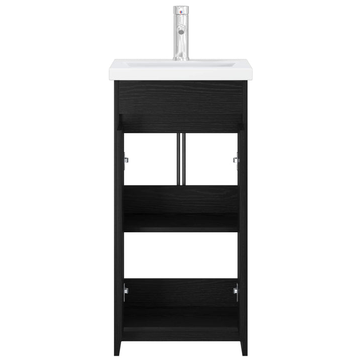Badeværelsesvask med vask Sort eg 42 x 40 x 84,5 cm