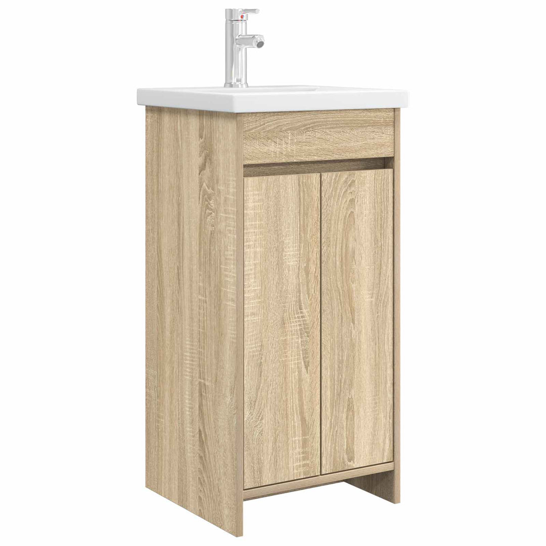 Badeværelsesvask med vask Sonoma-eg 42 x 40 x 84,5 cm