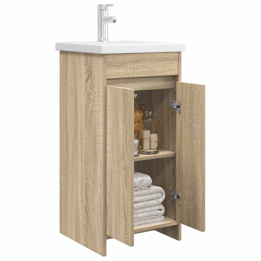 Badeværelsesvask med vask Sonoma-eg 42 x 40 x 84,5 cm