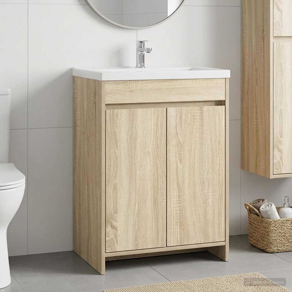 Badeværelse Under Vask Skab Sonoma-eg 56 x 37,5 x 81 cm