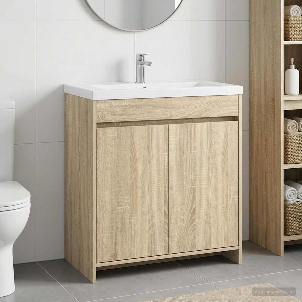 Badeværelse Under Vask Skab Sonoma-eg 78,5 x 37,5 x 81 cm