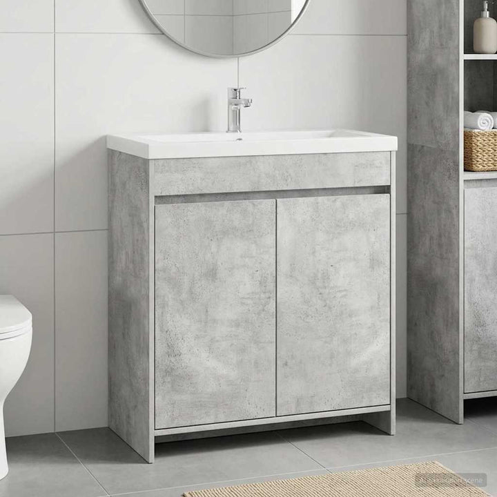 Badeværelse Under Vask Skab Betongrå 78,5 x 37,5 x 81 cm
