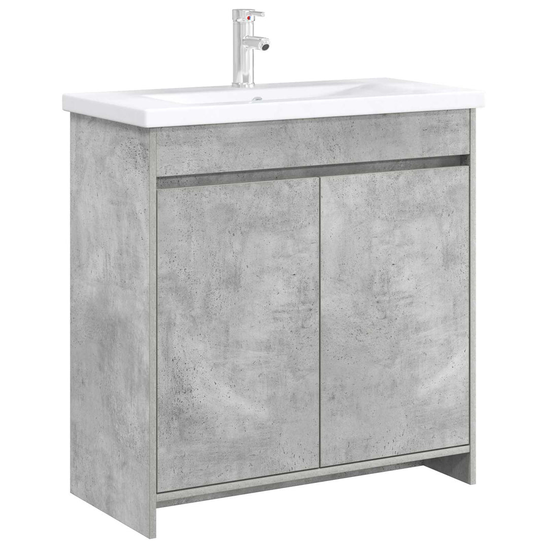Badeværelse Under Vask Skab Betongrå 78,5 x 37,5 x 81 cm