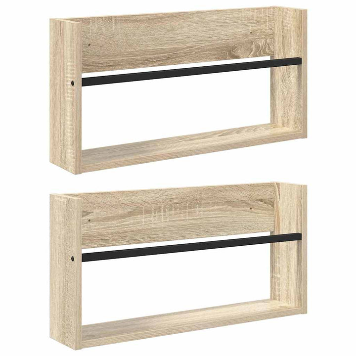 Magasin Rack 2 pcs Sonoma eg 60 x 12 x 30 cm Konstrueret træ