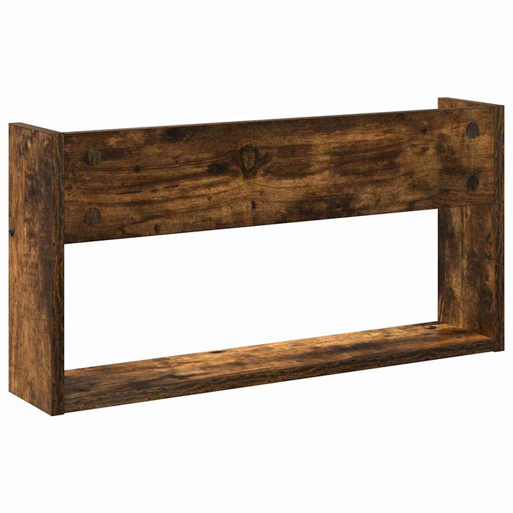 Magasin Rack 2 pcs Røget eg 60 x 12 x 30 cm Konstrueret træ