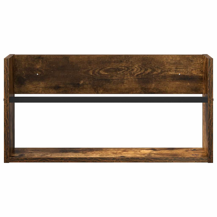 Magasin Rack 2 pcs Røget eg 60 x 12 x 30 cm Konstrueret træ