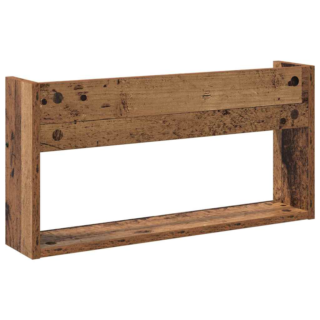 Magasin Rack 2 pcs Gammelt træ 60 x 12 x 30 cm Konstrueret træ