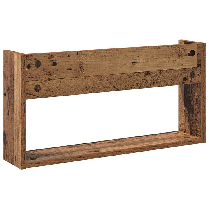 Magasin Rack 2 pcs Gammelt træ 60 x 12 x 30 cm Konstrueret træ