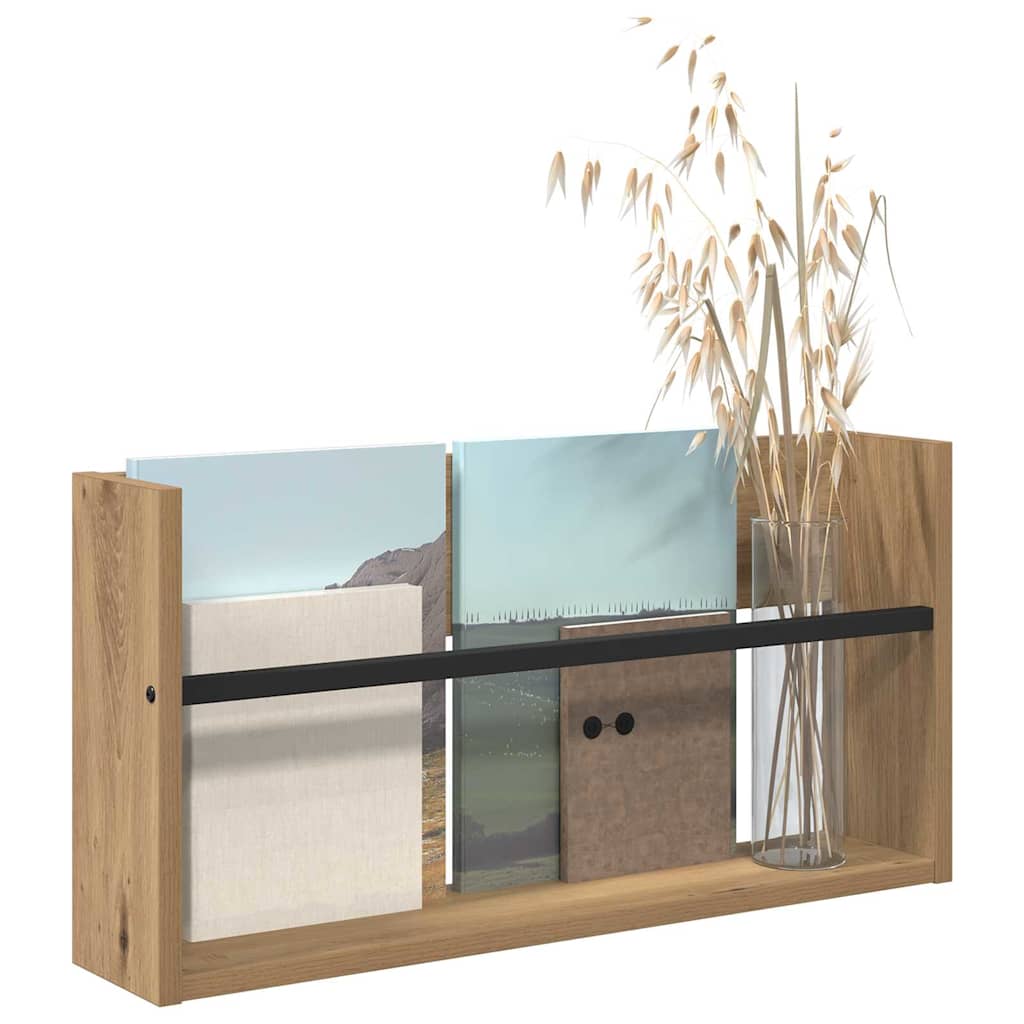 Magasin Rack Artisan Egetræ 60 x 12 x 30 cm Konstrueret træ