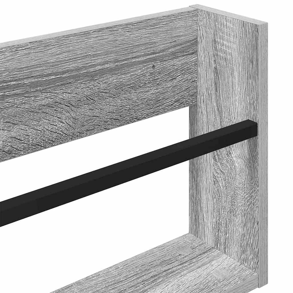 Magasin Rack 2 stk. Grå Sonoma 80 x 12 x 30 cm Konstrueret træ