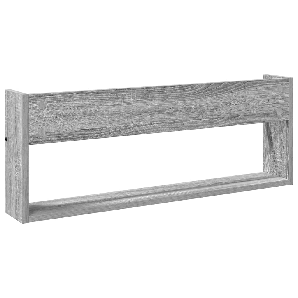 Magasin Rack 2 stk. Grå Sonoma 80 x 12 x 30 cm Konstrueret træ