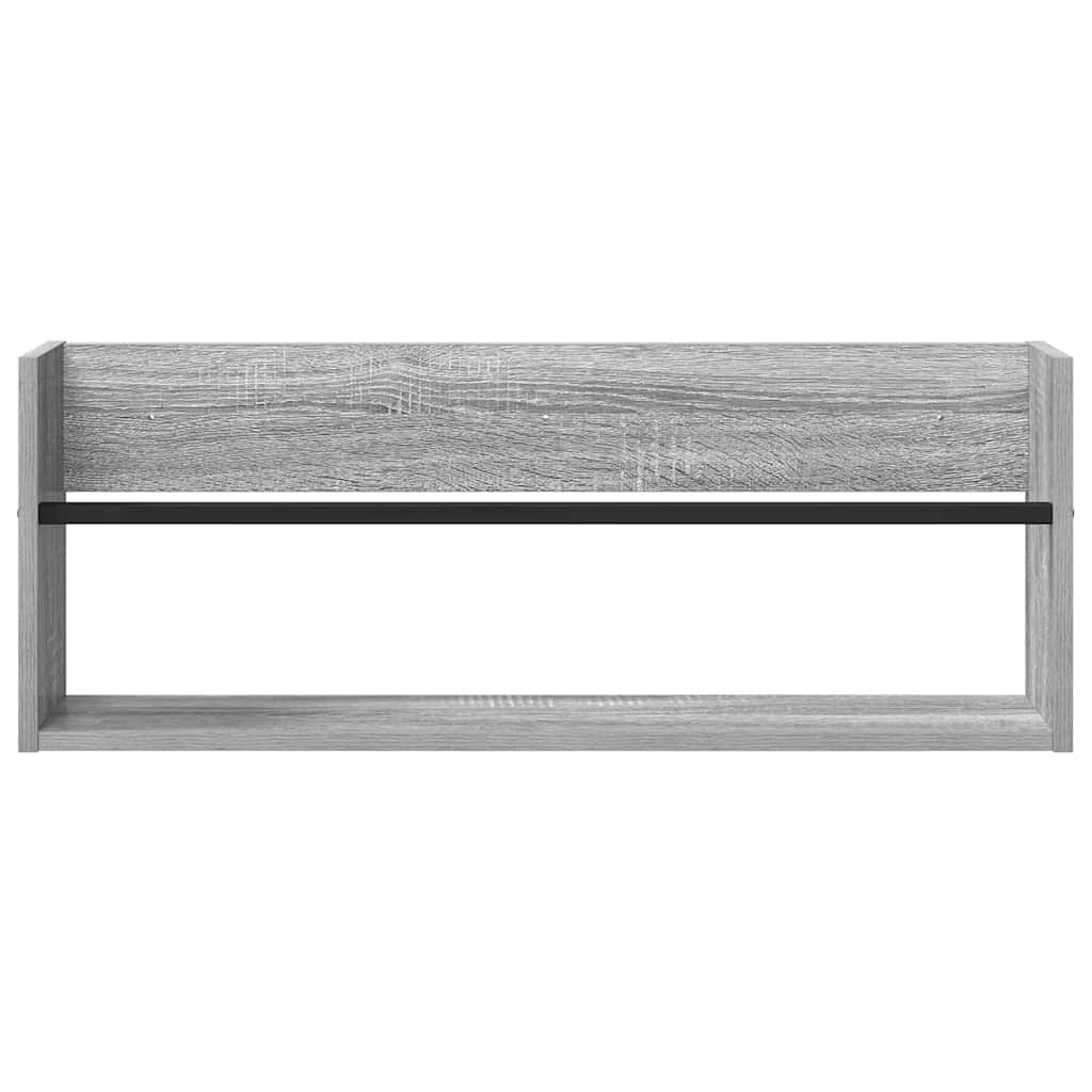 Magasin Rack 2 stk. Grå Sonoma 80 x 12 x 30 cm Konstrueret træ
