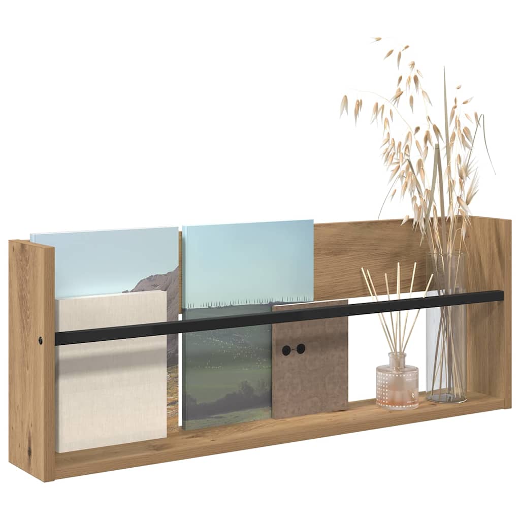 Magasin Rack Artisan Egetræ 80 x 12 x 30 cm Konstrueret træ