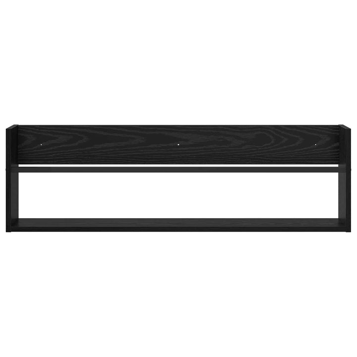 Magasin Rack med hylde Sort eg 100 x 12 x 30 cm Konstrueret træ