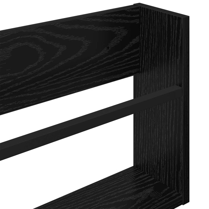 Magasin Rack 2 pcs Sort eg 100 x 12 x 30 cm Konstrueret træ