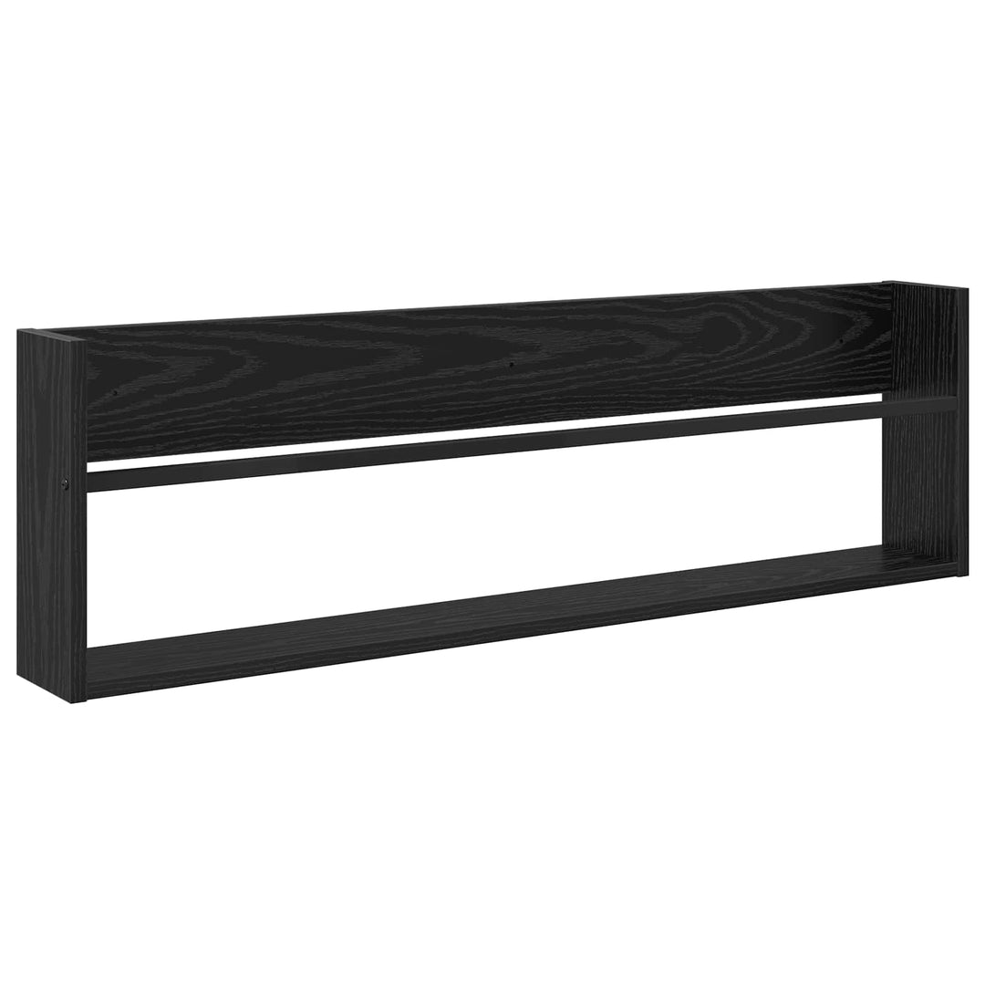 Magasin Rack 2 pcs Sort eg 100 x 12 x 30 cm Konstrueret træ