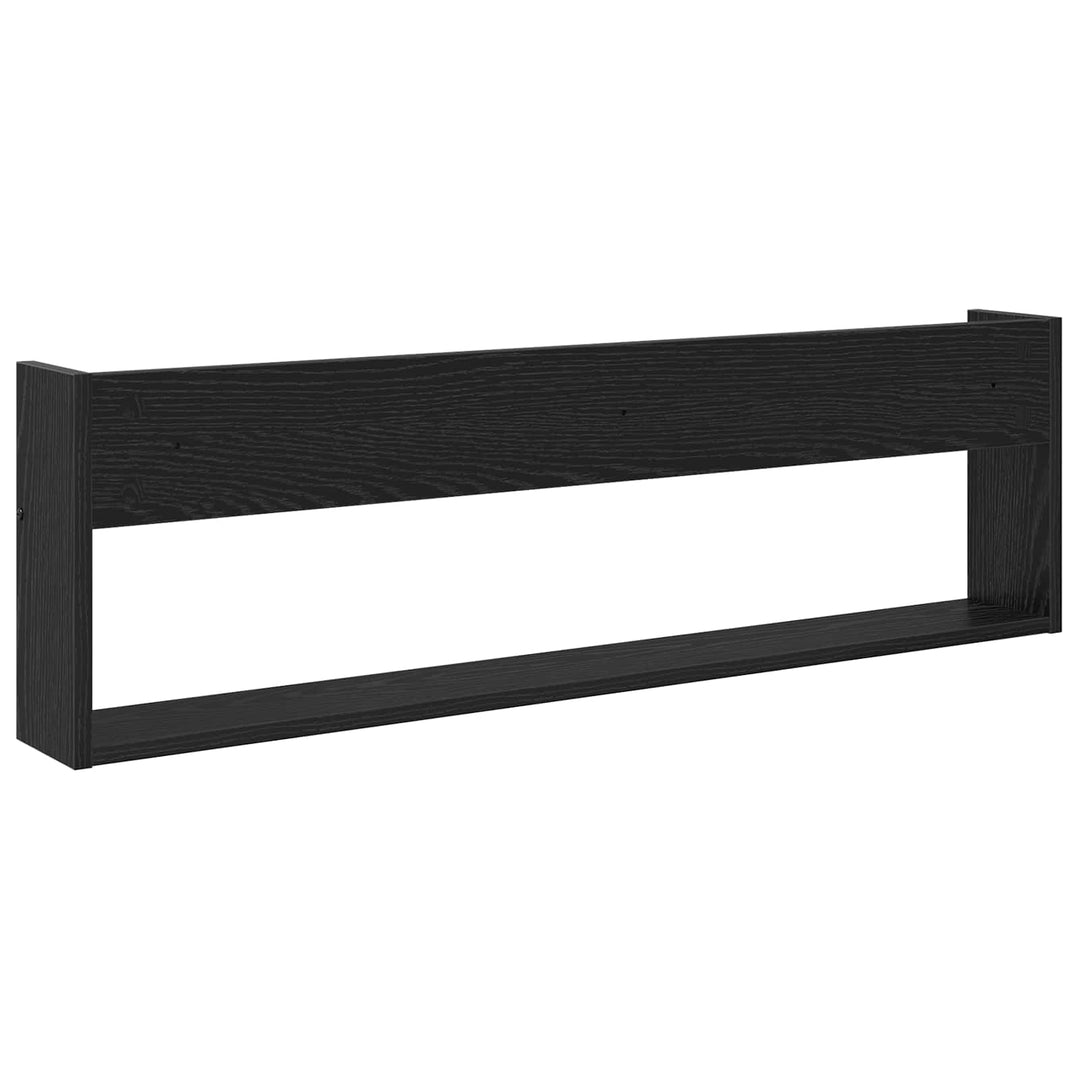 Magasin Rack 2 pcs Sort eg 100 x 12 x 30 cm Konstrueret træ