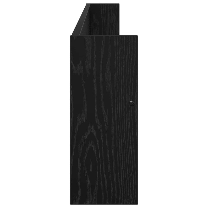 Magasin Rack 2 pcs Sort eg 100 x 12 x 30 cm Konstrueret træ