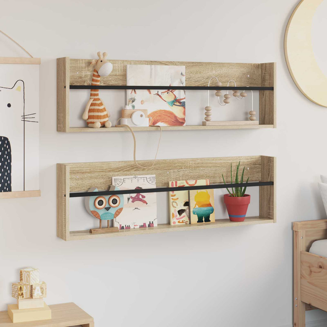 Magasin Rack 2 stk. Sonoma eg 100 x 12 x 30 cm Konstrueret træ
