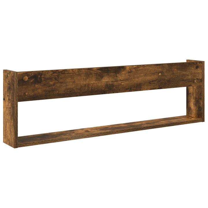 Magasin Rack 2 pcs Røget eg 100 x 12 x 30 cm Konstrueret træ