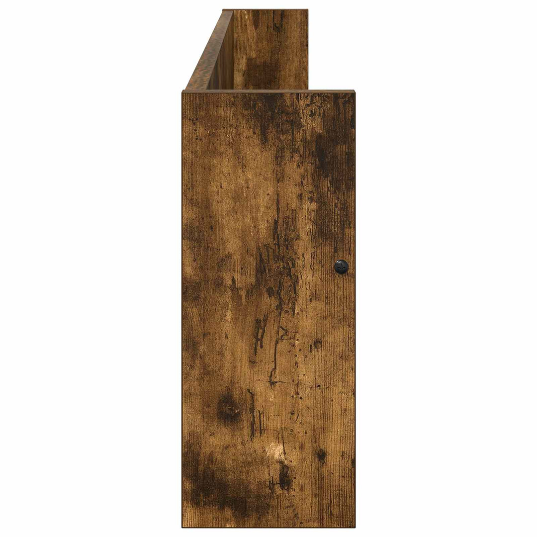 Magasin Rack 2 pcs Røget eg 100 x 12 x 30 cm Konstrueret træ