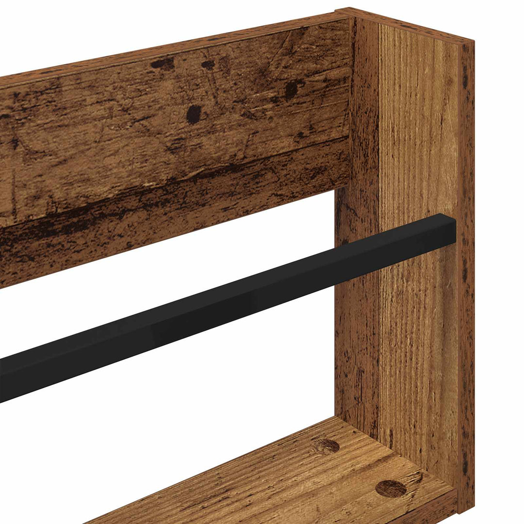 Magasin Rack 2 pcs Gammelt træ 100 x 12 x 30 cm Konstrueret træ