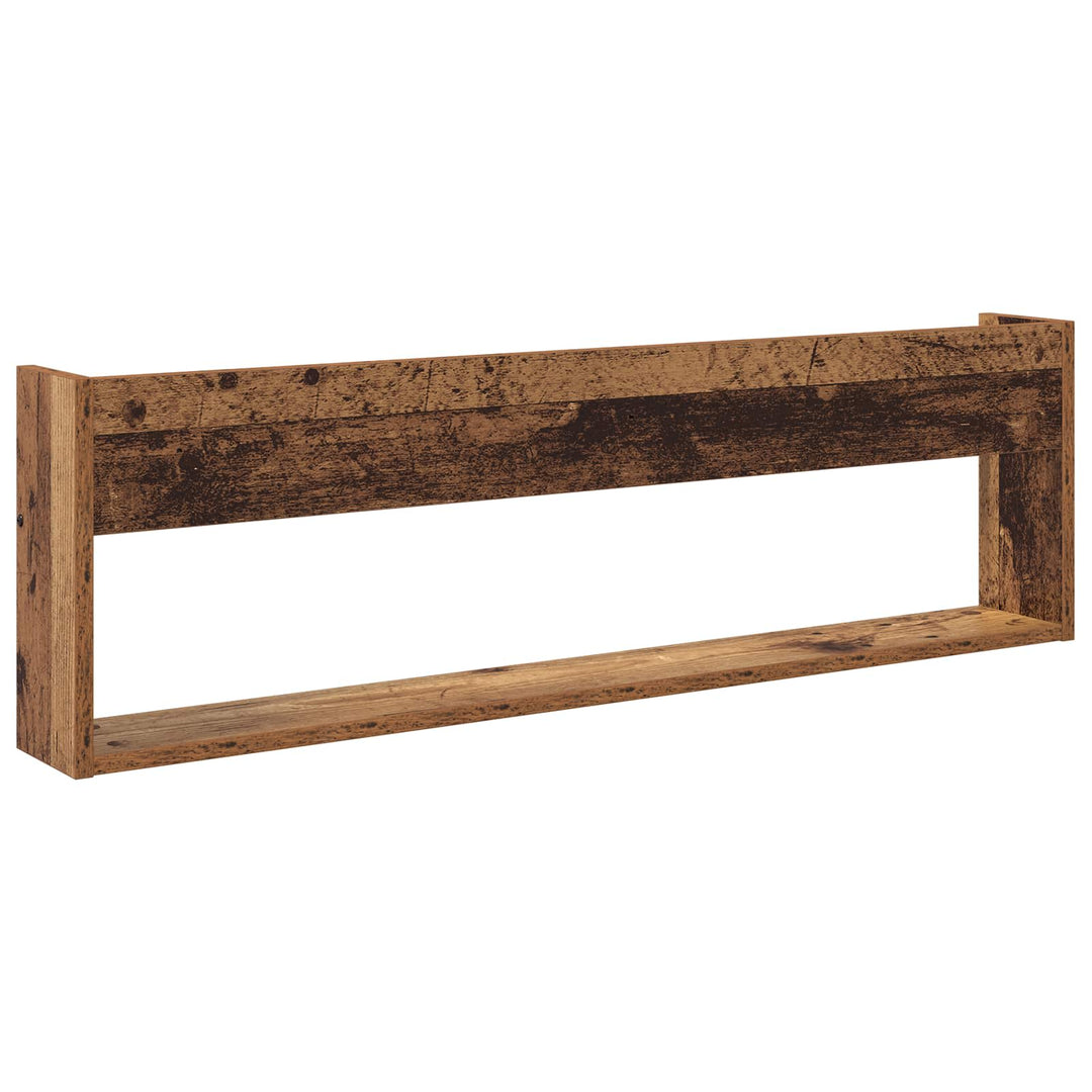 Magasin Rack 2 pcs Gammelt træ 100 x 12 x 30 cm Konstrueret træ