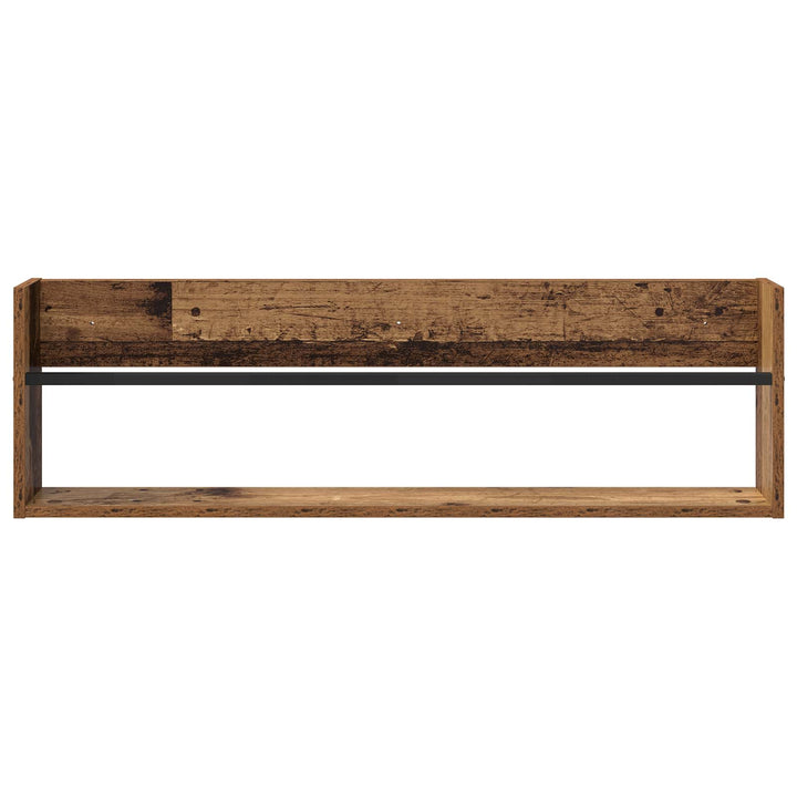 Magasin Rack 2 pcs Gammelt træ 100 x 12 x 30 cm Konstrueret træ