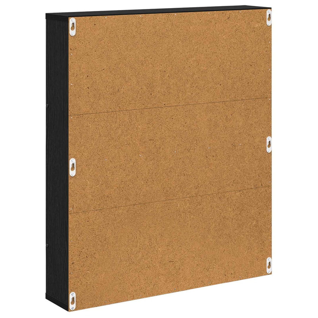 Magasin Rack med hylde Sort eg 60 x 12 x 70 cm Konstrueret træ