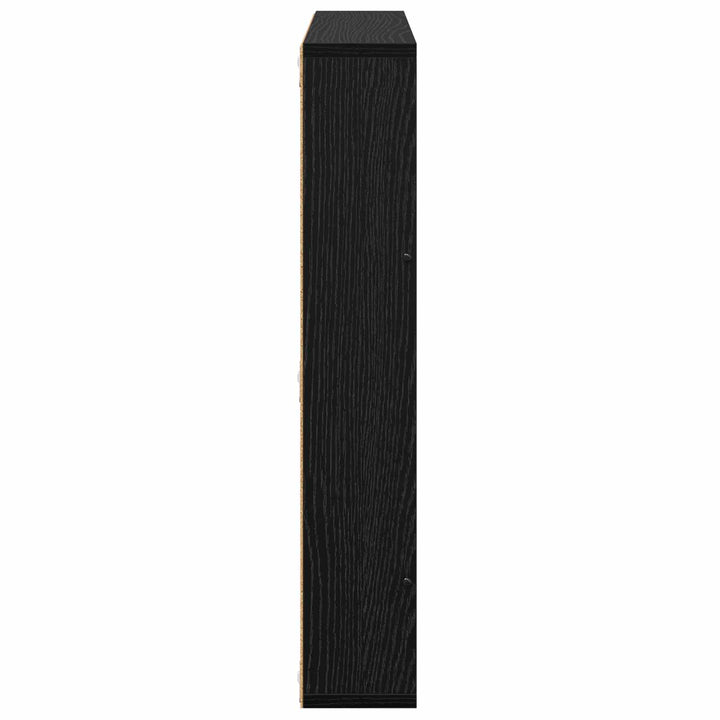 Magasin Rack med hylde Sort eg 60 x 12 x 70 cm Konstrueret træ