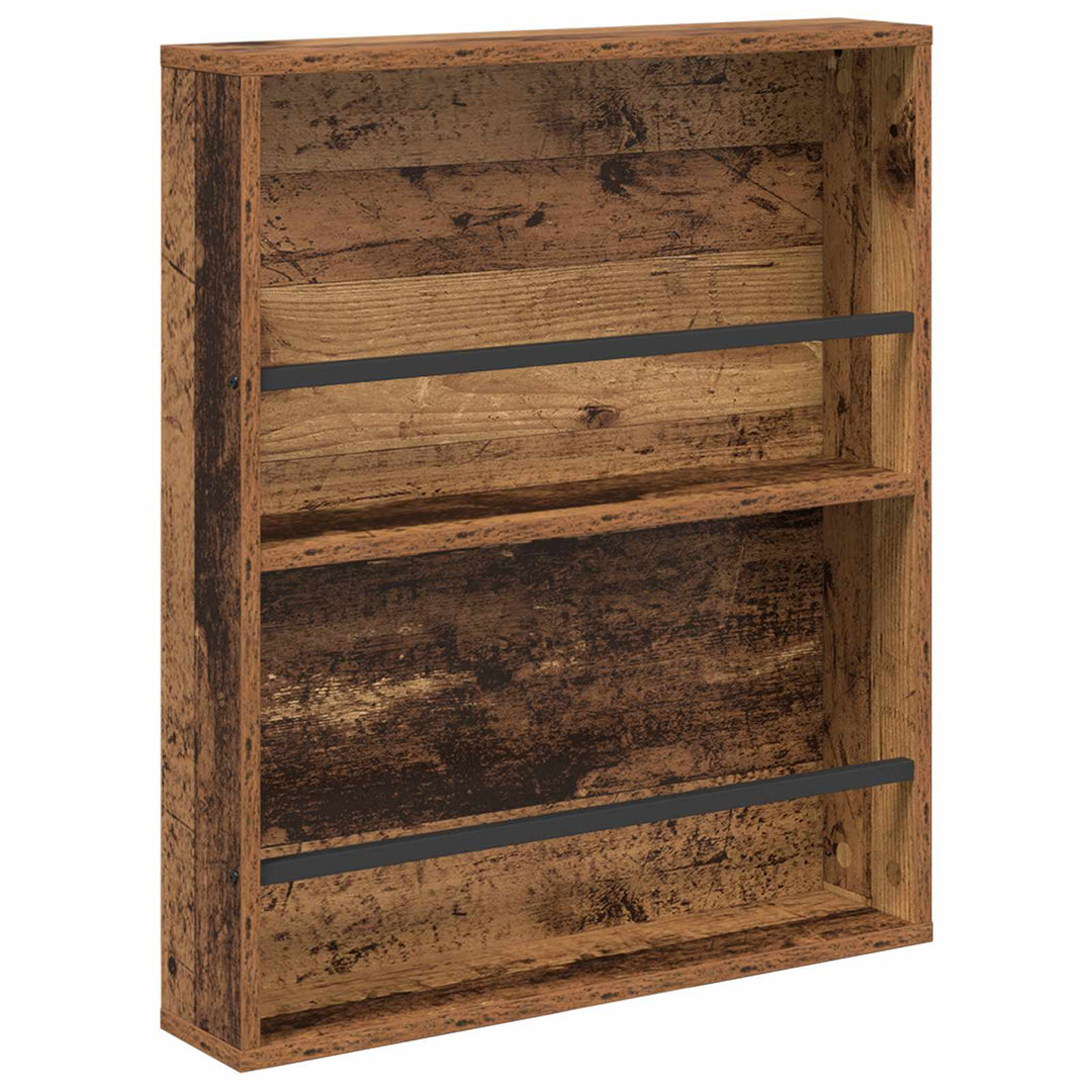 Magasin Rack 2 stk. Gammelt træ 60 x 12 x 70 cm Konstrueret træ