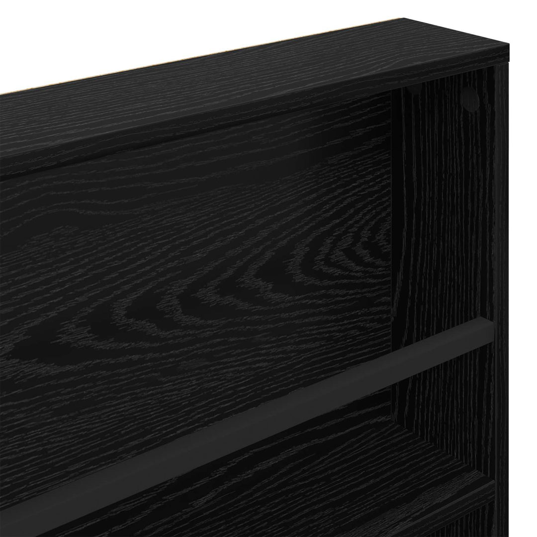 Magasin Rack med hylde Sort eg 80 x 12 x 70 cm Konstrueret træ