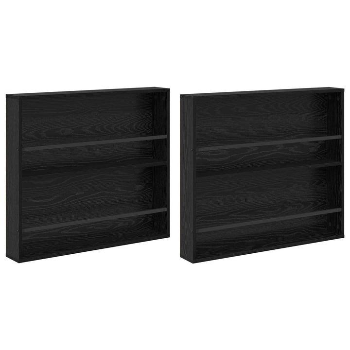 Magasin Rack 2 stk. Sort eg 80 x 12 x 70 cm Konstrueret træ