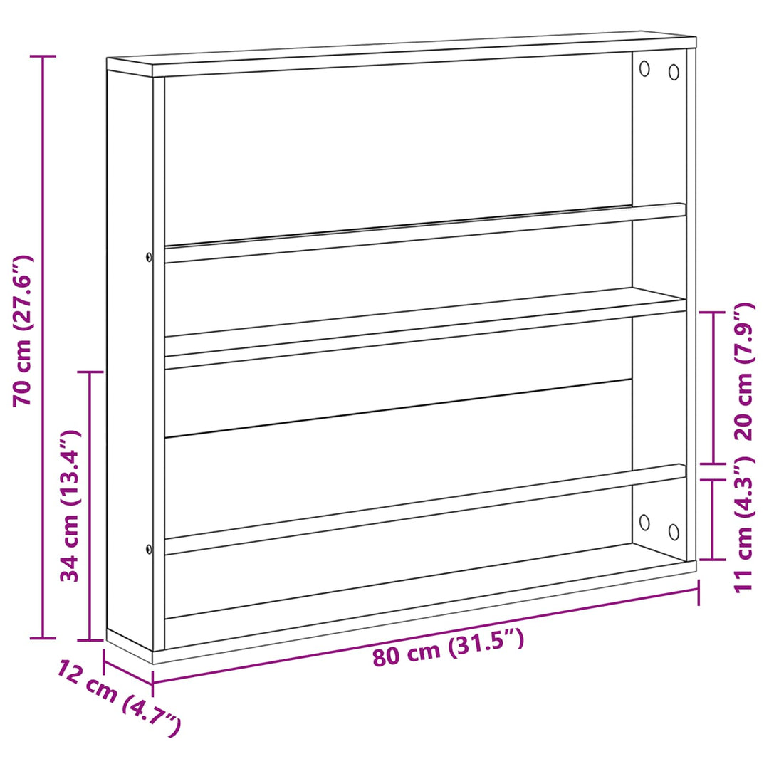 Magasin Rack Sonoma eg 80 x 12 x 70 cm Konstrueret træ
