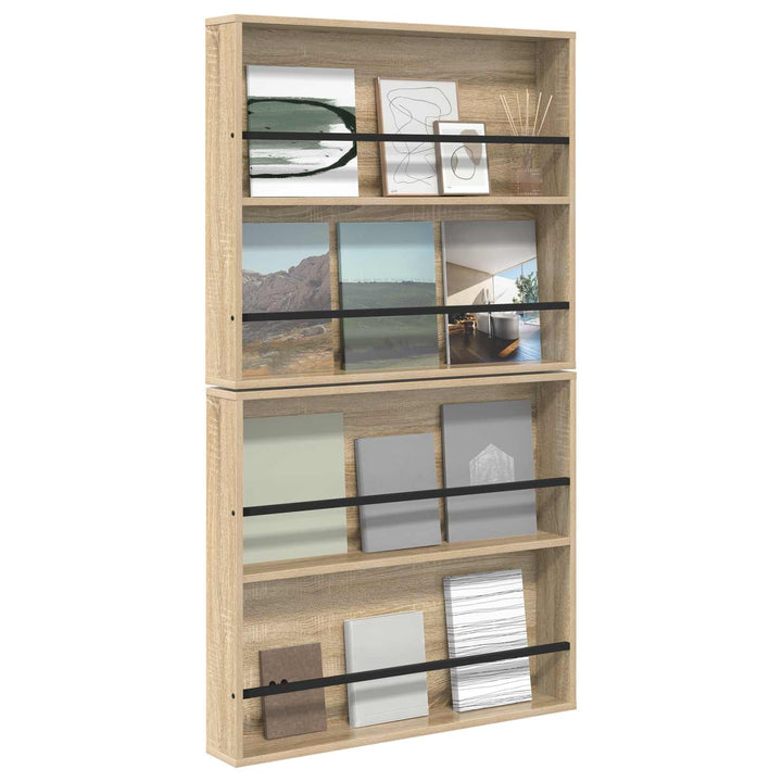 Magasin Rack 2 stk. Sonoma eg 80 x 12 x 70 cm Konstrueret træ