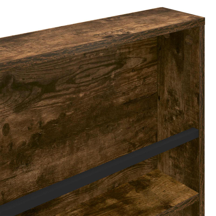 Magasin Rack med hylde Røget eg 80 x 12 x 70 cm Konstrueret træ