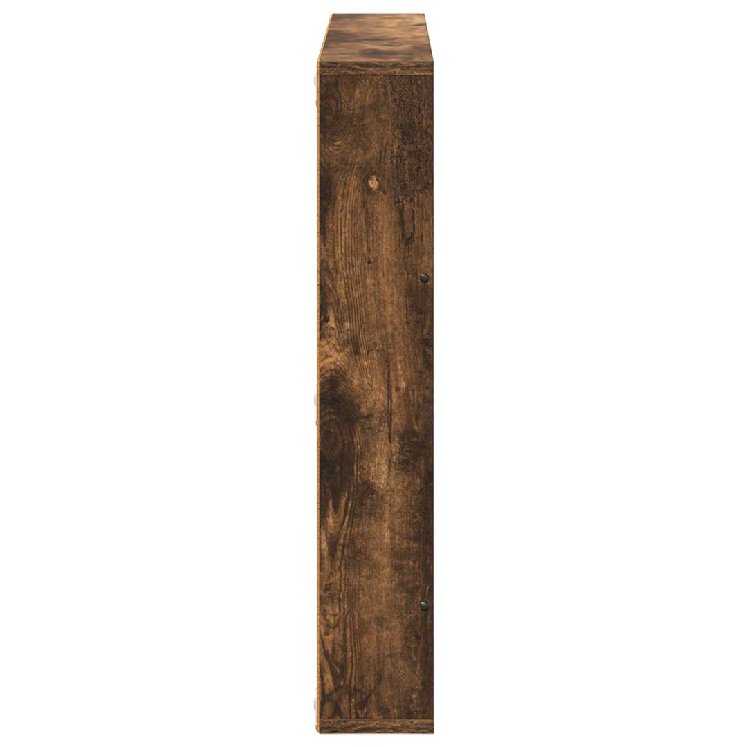 Magasin Rack med hylde Røget eg 80 x 12 x 70 cm Konstrueret træ